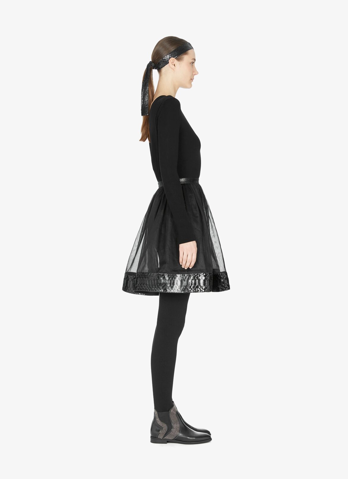 Alaïa Edition 1990 Organza And Python Ballerina Skirt ALAÏA BLACK ALAÏA EDITION 1990 ORGANZA AND PYTHON BALLERINA SKIRT